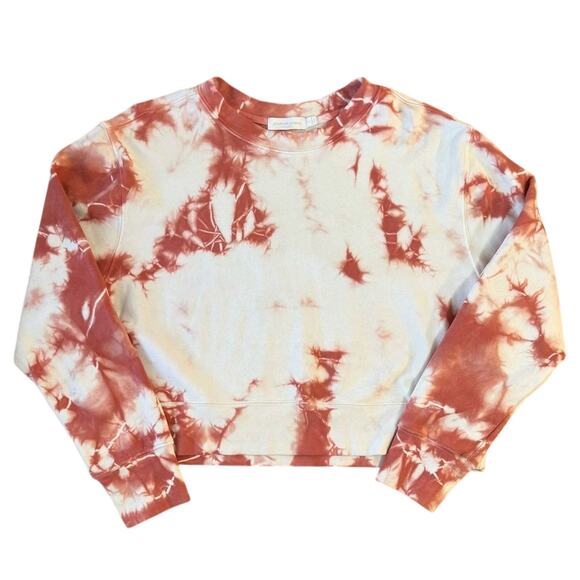 Jonathan Simkhai Standard Women’s Tie-Dye Shibori Cropped Sweatshirt Size Large - Picture 1 of 8